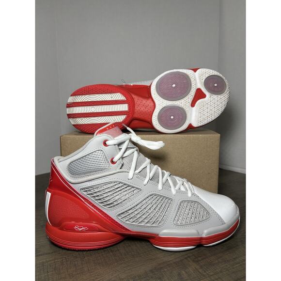 Adidas Adizero Rose 1.5 Restomod ‘Home’Grey/Red" GY0257 Mens US Size 10 - Picture 3 of 6